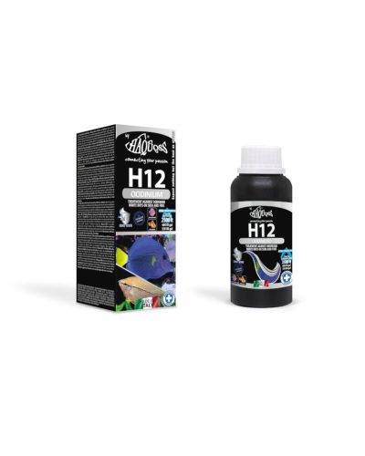 Terméknév (webáruházi megjelenéshez): Haquoss | H12 OODINIUM | – Folyékony készítmény Oodinium (bársonybetegség) parazita ellen édesvízi és tengeri díszhalaknál – 100 ml