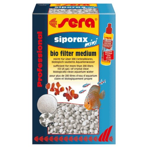 Sera Siporax Mini Professional | Nagy teljesítményű biológiai szűrőanyag nano akváriumokhoz – 270 g