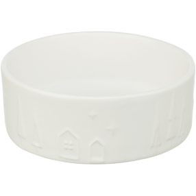   Trixie Xmas | Kerámia tál – 0,8 l / 16 cm, fehér, karácsonyi mintával
