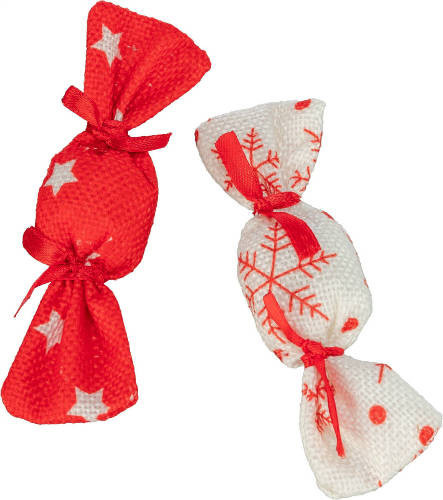 Trixie Xmas karácsonyi cukorka plüss játék macskáknak – 2 db, 11 cm