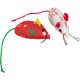 Trixie Xmas plüss egérkék (plüss, piros/fehér) macskáknak – 7 cm