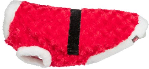 Trixie Xmas | Mikulás-ruha kutyáknak – M (háthossz 45 cm), piros, karácsonyi motívummal