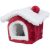 Trixie Xmas | Cuddly Cave plüss bújó egereknek és hörcsögöknek – piros/fehér, 15×12×15 cm
