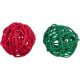 Trixie Xmas rattan labda csengővel – 2 db, Ø 4 cm