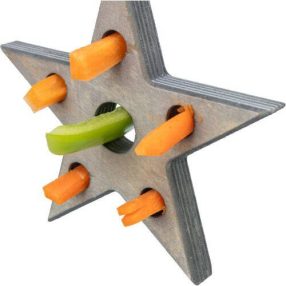   Trixie Xmas Játék és Nasi‑tartó Csillag – Szürke, 14×17 cm