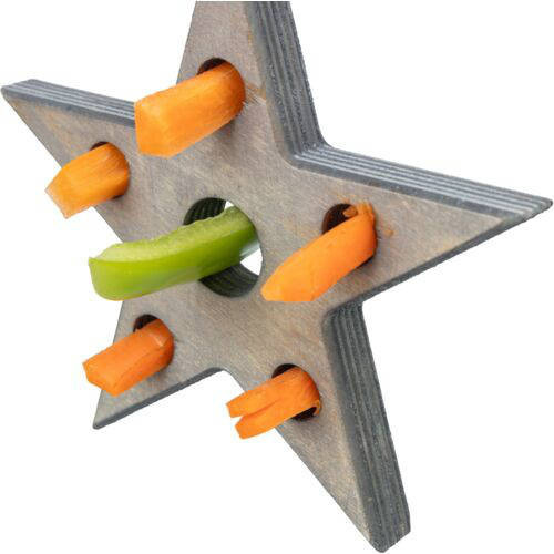 Trixie Xmas Játék és Nasi‑tartó Csillag – Szürke, 14×17 cm