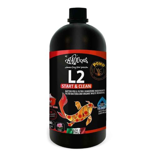 Haquoss | L2 START & CLEAN | – Indító és víztisztító baktériumkeverék kerti tavakhoz – 1000 ml