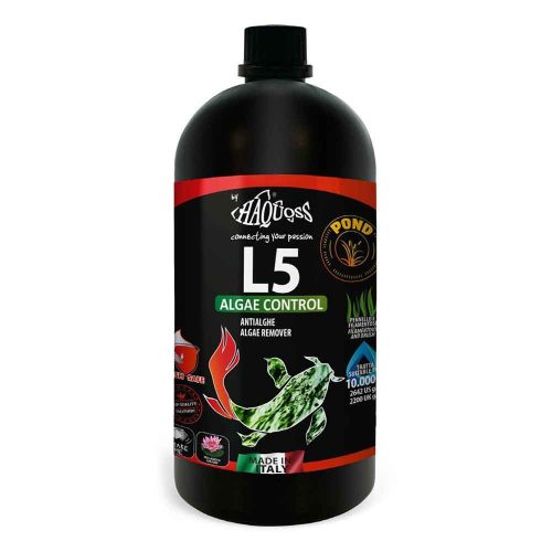 Haquoss | L5 ALGAE CONTROL | – Algaeltávolító és -megelőző szer kerti tavakhoz – 2,5 liter