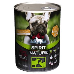   Spirit of Nature | Hypoallergenic | Felnőtt kutyáknak | Konzerv | Bárány és nyúl - 415 g