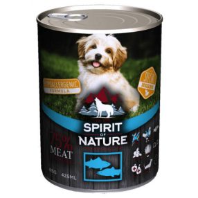   Spirit of Nature | Hypoallergenic | Felnőtt kutyáknak | Konzerv | Lazac és tonhal - 415 g