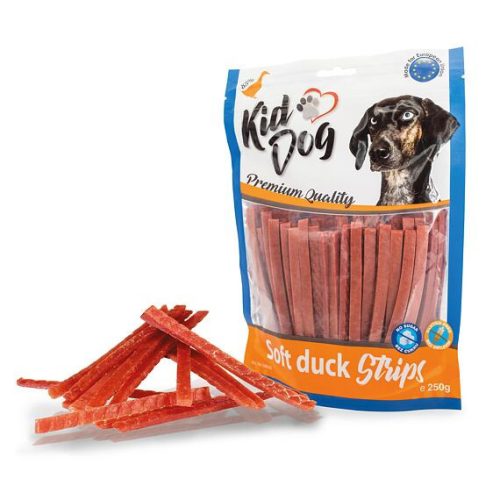 KidDog | Duck Strips Soft meat - jutalomfalat (kacsahús) kutyák részére - 250g
