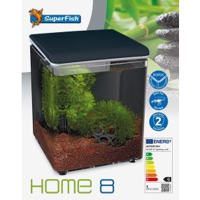   SUPERFISH | HOME 8 AQUARIUM BLACK | Akvárium, fekete színben - 8 L