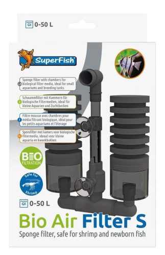 SuperFish Bio Air Filter S | Levegővel működő szivacsszűrő 0–50 l
