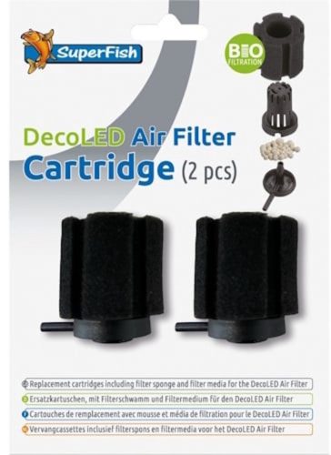 SuperFish Deco LED Air Filter cserebetét | Szivacsos szűrőbetét 2 db
