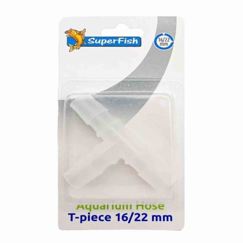 SuperFish Aquarium Hose T Piece 16/22 mm - T csatlakozó