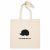 I Am Hedgehog Fan | Prémium pamutvászon táska sündisznó grafikával – 40x40 cm - Bézs