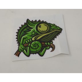 Rajzolt kaméleonos matrica – élénk zöld