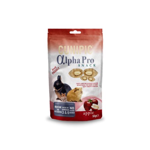 Cunipic | Alpha Pro | Jutalomfalat, Almás - felnőtt nyulaknak és rágcsálóknak - 50 g