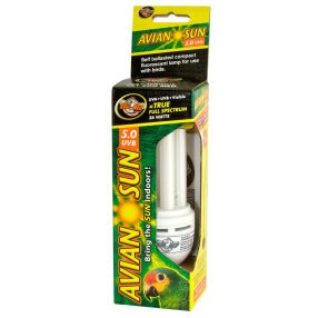   ZooMed AvianSun UVB 5.0 | Speciális UVB kompakt izzó madaraknak – 26 W