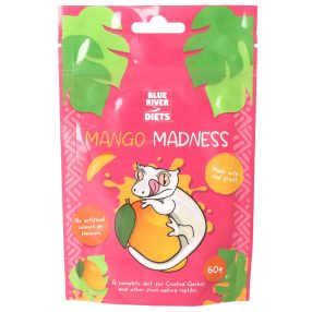   Blue River Diets Mango Madness | Prémium mangós komplett eledel gyümölcsevő gekkók számára – 60 g