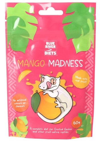 Blue River Diets Mango Madness | Prémium mangós komplett eledel gyümölcsevő gekkók számára – 60 g