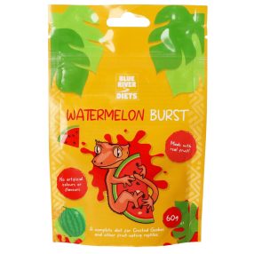   Blue River Diets Watermelon Burst | Prémium görögdinnyés komplett eledel gyümölcsevő gekkók számára – 60 g