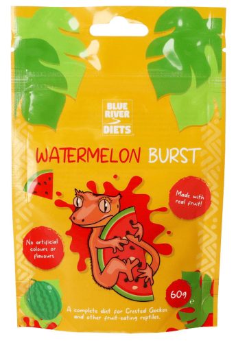 Blue River Diets Watermelon Burst | Prémium görögdinnyés komplett eledel gyümölcsevő gekkók számára – 60 g