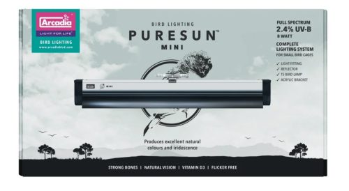 Arcadia | Puresun Bird Lamp Kit Mini | Teljes spektrumú UVB világítás szett díszmadaraknak – 8 W