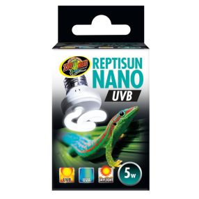   Zoo Med Reptisun Nano UVB | Kompakt UVB fényforrás kisméretű terráriumokhoz – 5 W
