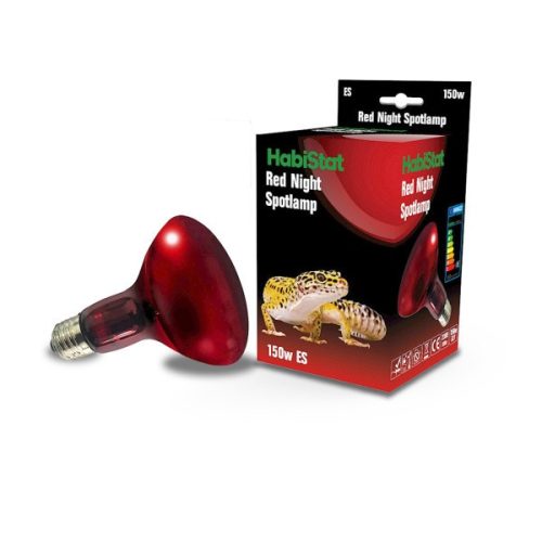 HabiStat | Red Night Spot Lamp | Vörös éjszakai melegítő izzó éjszakai hüllők terráriumába - 150 W