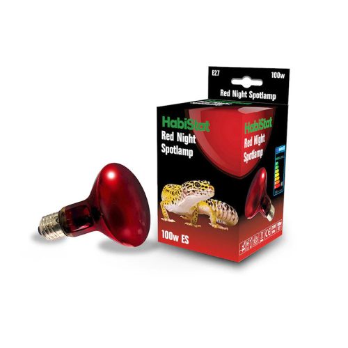 HabiStat | Red Night Spot Lamp | Vörös éjszakai melegítő izzó éjszakai hüllők terráriumába - 75 W