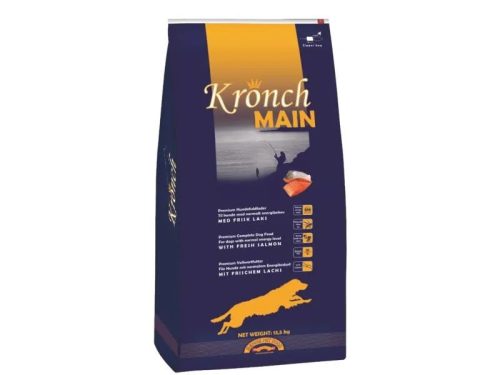 Henne Kronch | Main – Prémium lazacos kutyatáp felnőtt, idősebb és túlsúlyos kutyáknak - 13,5 kg