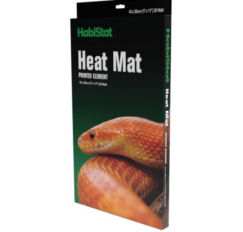 HabiStat | Heat Mat Carbon Printed | Energiatakarékos hőszőnyeg terráriumi hüllők számára - 20 W/43x28 cm