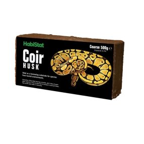   HabiStat | Coir Block | Durva szemű kókuszrost aljzat terráriumi hüllők és kétéltűek számára - 500 g