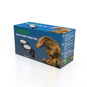   HabiStat | Arboreal Feeding Ledge Double | Kettős magassági etető- és itatótálka fán élő hüllők számára – 2 db tartó + tálka