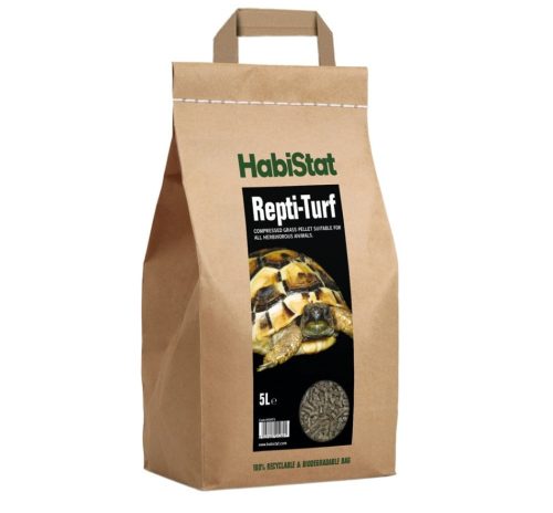 HabiStat | Repti Turf | Természetes préselt növényi talaj teknősök számára - 5 L