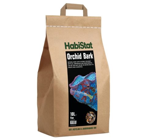 HabiStat | Orchid Barck Fine | Természetes finom szemű kéreg terráriumi növények és hüllők számára - 10 L