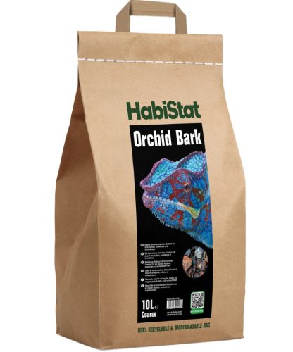 HabiStat | Orchid Barck Coarse | Természetes durva szemű kéreg terráriumi növények és hüllők számára - 10 L