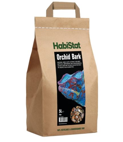 HabiStat | Orchid Barck Fine | Természetes finom szemű kéreg terráriumi növények és hüllők számára - 5 L