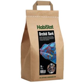   HabiStat | Orchid Barck Coarse | Természetes durva szemű kéreg terráriumi növények és hüllők számára - 5 L
