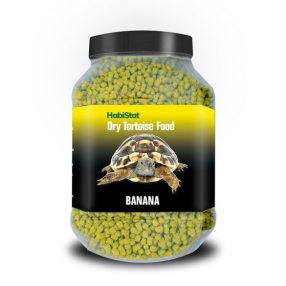   HabiStat | Tortoise Food Banana | Banános növényi alapú teknőstáp szárazföldi teknősök számára - 800 g