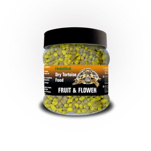HabiStat | Tortoise Food Fruit&Flower | Gyümölcsös és Virágos alapú teknőstáp szárazföldi teknősök számára - 200 g