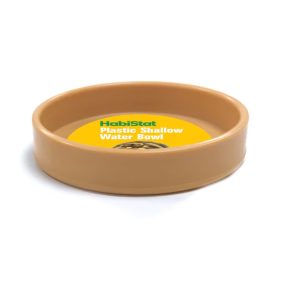   Habistat | Plastic Shallow Water Bowl | Kerek műanyag itatótál kis testű hüllők, kétéltűek és rágcsálók számára – 13 × 13 × 2,5 cm