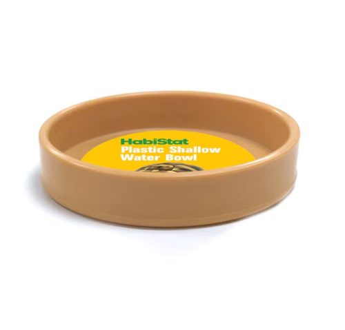 Habistat | Plastic Shallow Water Bowl | Kerek műanyag itatótál kis testű hüllők, kétéltűek és rágcsálók számára – 13 × 13 × 2,5 cm