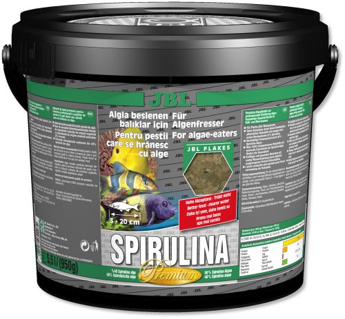 JBL | Spirulina | Lemezes díszhaltáp | Algaevők számára - 5550 g/950 ml