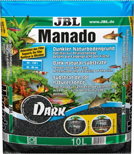 JBL Manado Dark | Dekorhomok (fekete) édesvízi akváriumokhoz - 10 L