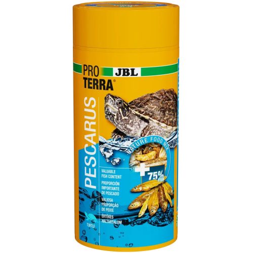 JBL ProTerra Pescarus | Kiegészítő eleség egész halakkal és garnélákkal vízi teknősök részére – 1000 ml (150 g)