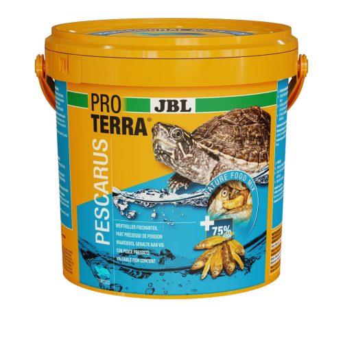 JBL ProTerra Pescarus | Kiegészítő eleség egész halakkal és garnélákkal vízi teknősök részére – 2,5 l (490 g)