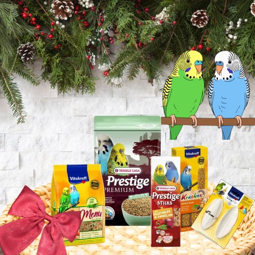 Karácsonyi Ajándékcsomag Hullámos papagájoknak I Tweet & Treat Bundle - Csipogás és finomság