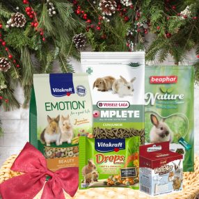   Karácsonyi Ajándékcsomag Nyulaknak I Tiny Ears Treat & Care Box - Aprófülű Finomság & Gondoskodás